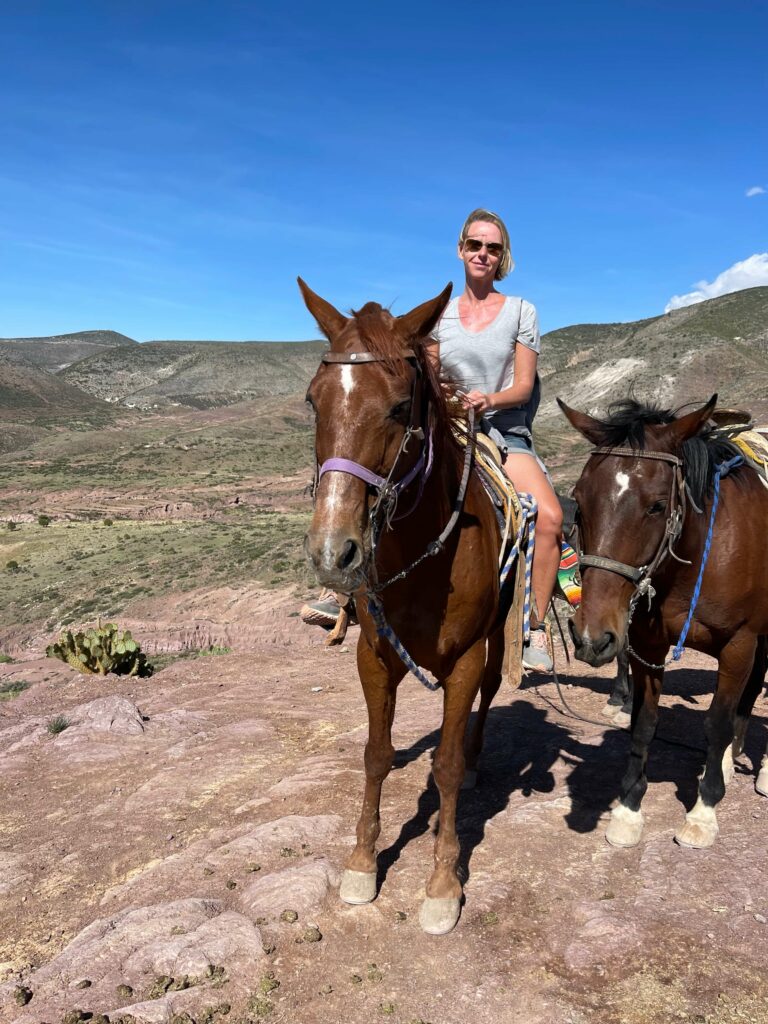 Mexiko Real de Catorce mit dem Pferd zum heiligen Berg der Huicholen